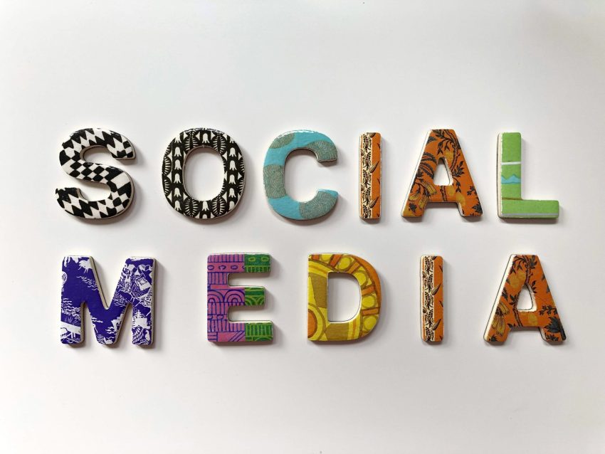 Blocks of texts saying “SOCIAL MEDIA”